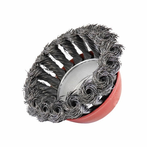 Twist Knot Cup Brush- Rocket,  Steel  75mm x M141
