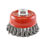 Twist Knot Cup Brush- Rocket, Steel 90mm x M14 - AIMS Industrial Supplies