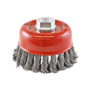 Twist Knot Cup Brush- Rocket,  Steel  90mm x M141