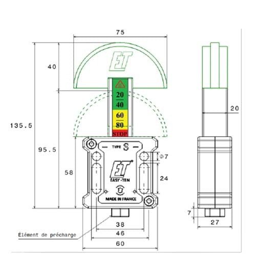 Type S w/ Sliding Back Heavy Chain Tensioner BS Simplex - AIMS Industrial Supplies
