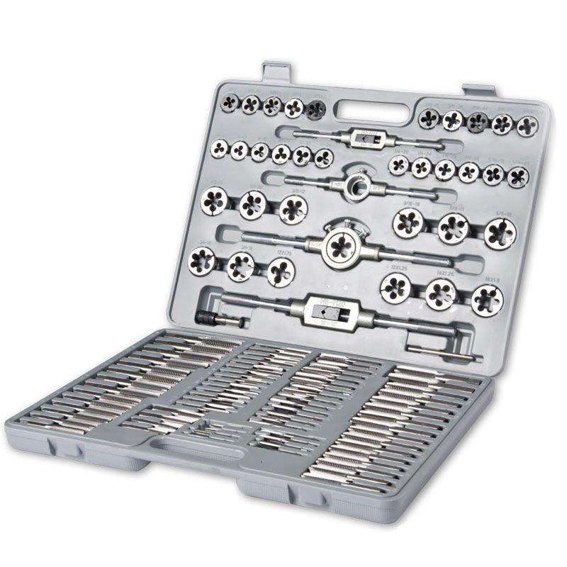 Typhoon Tools 70350 Tap & Die Set UNF/UNC & Metric, 110 Pieces - AIMS Industrial Supplies