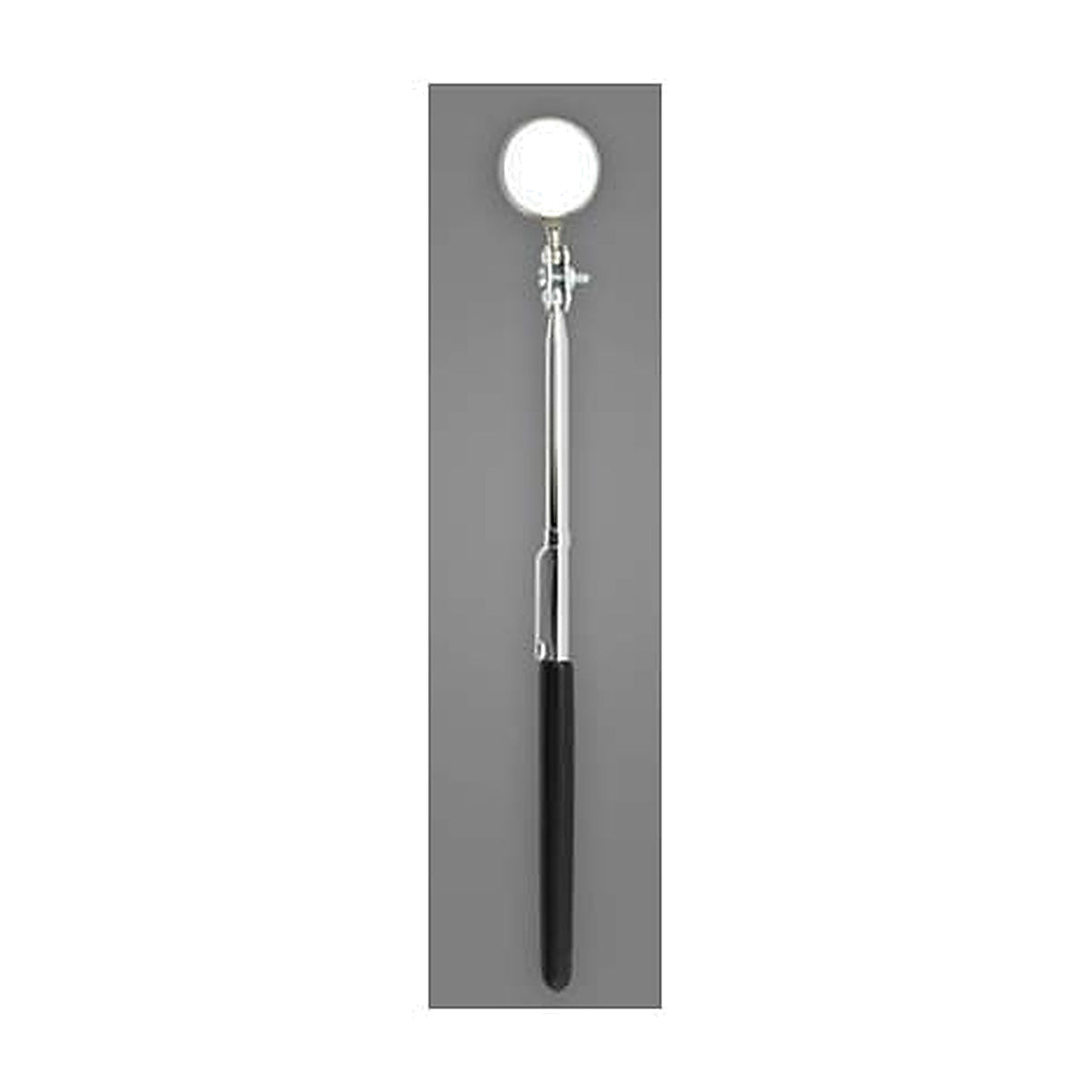 Ullman A-2M 22mm magnifying inspection mirror, round mirror on an extended silver telescoping shaft with black handle