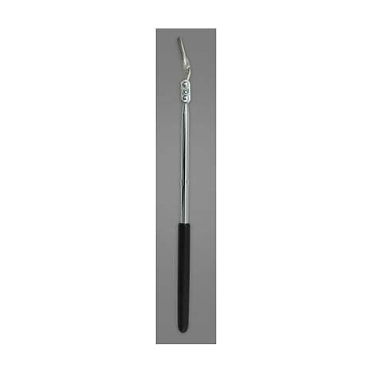 Ullman A-2M 22mm magnifying inspection mirror, side view with the mirror head angled over on a black-handled shaft