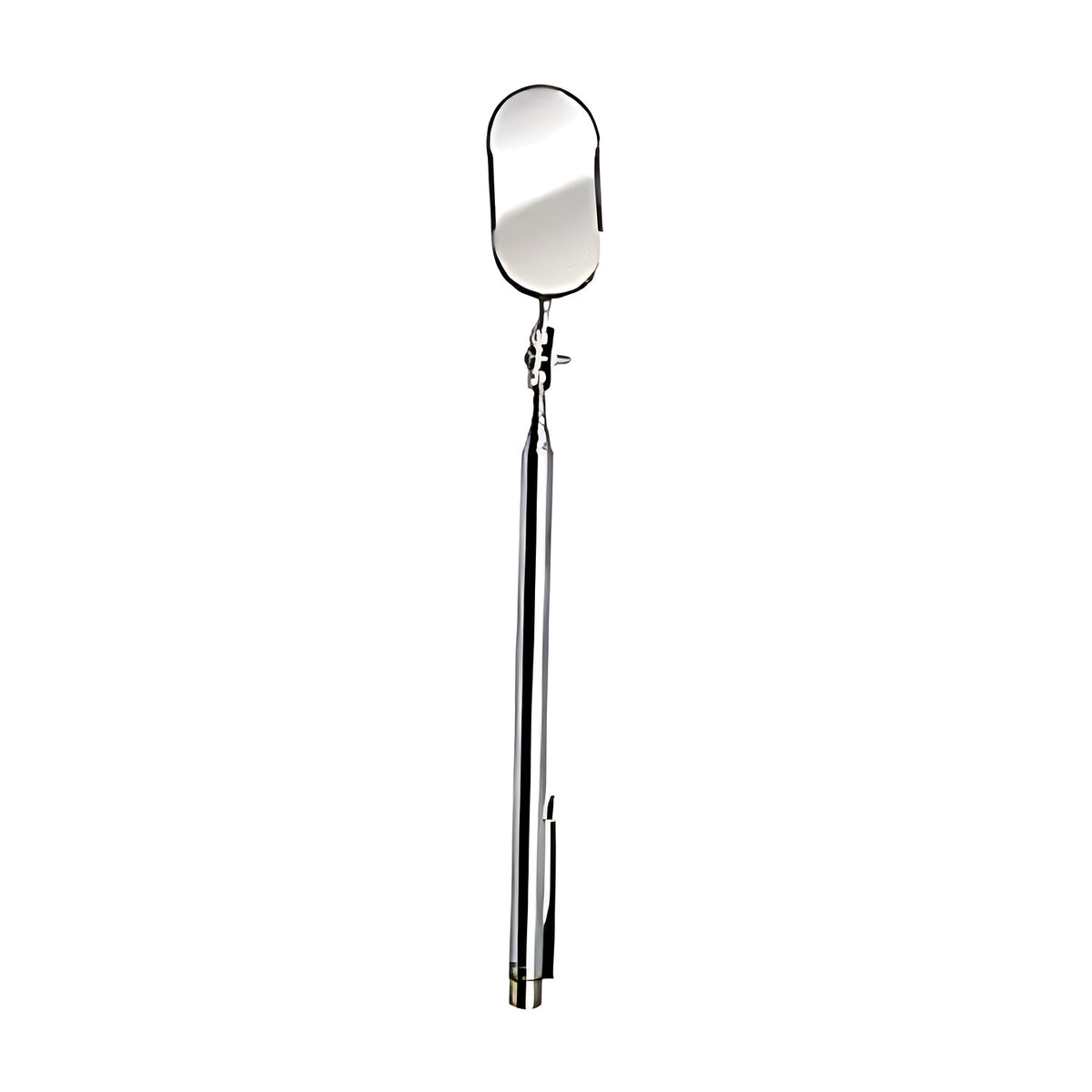 Ullman B-2TM oval telescoping mirror, 1 x 2", with magnetic pick-up, on a silver handle with pocket clip