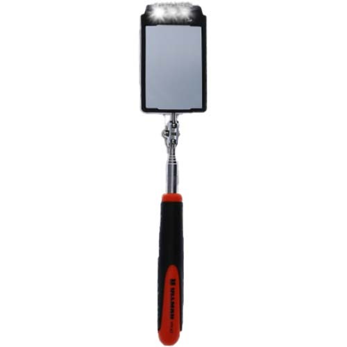 Ullman HTK-2LT Rectangular Inspection Mirror 2-1/4x3-1/2" W/ Rotating Light - AIMS Industrial Supplies