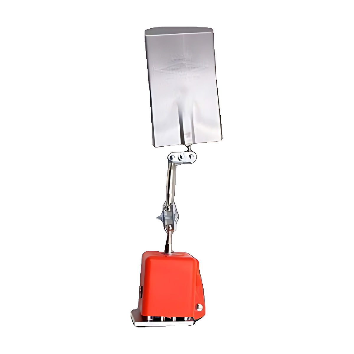 Ullman MX rectangular inspection mirror tilted back on its arm, showing the mirror face above the orange magnetic base