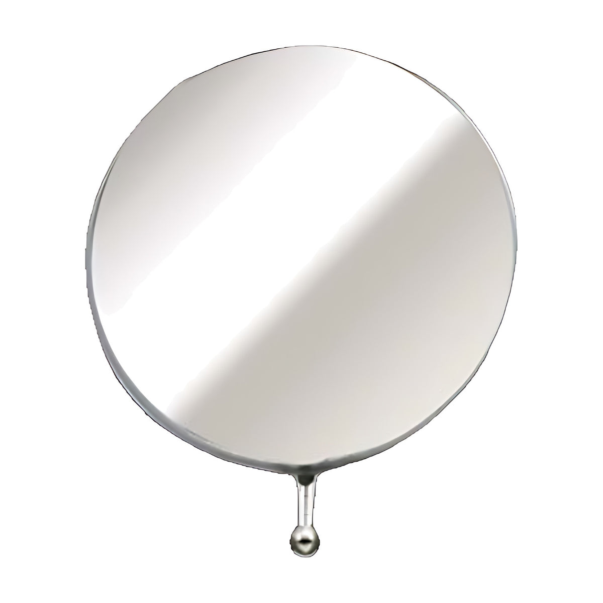 Ullman S-2HD 3-1/4" circular mirror head, round silver-framed mirror with ball stud, suits HTS-2, head only