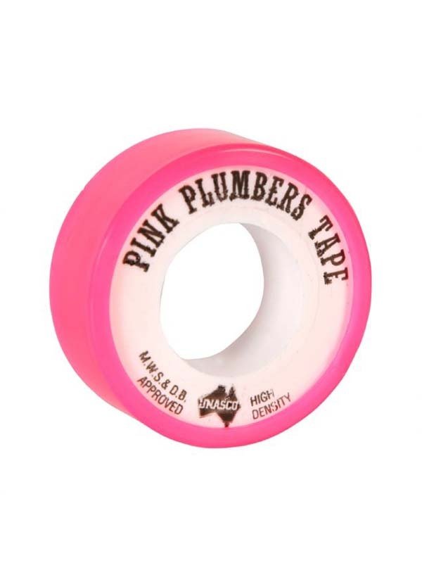 Unasco High Density PTFE Thread Seal Pink Plumbers Tape 12mm x 10m - AIMS Industrial Supplies