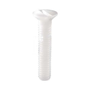 UNC Countersunk Slotted Machine Screw Natural Nylon - AIMS Industrial Supplies