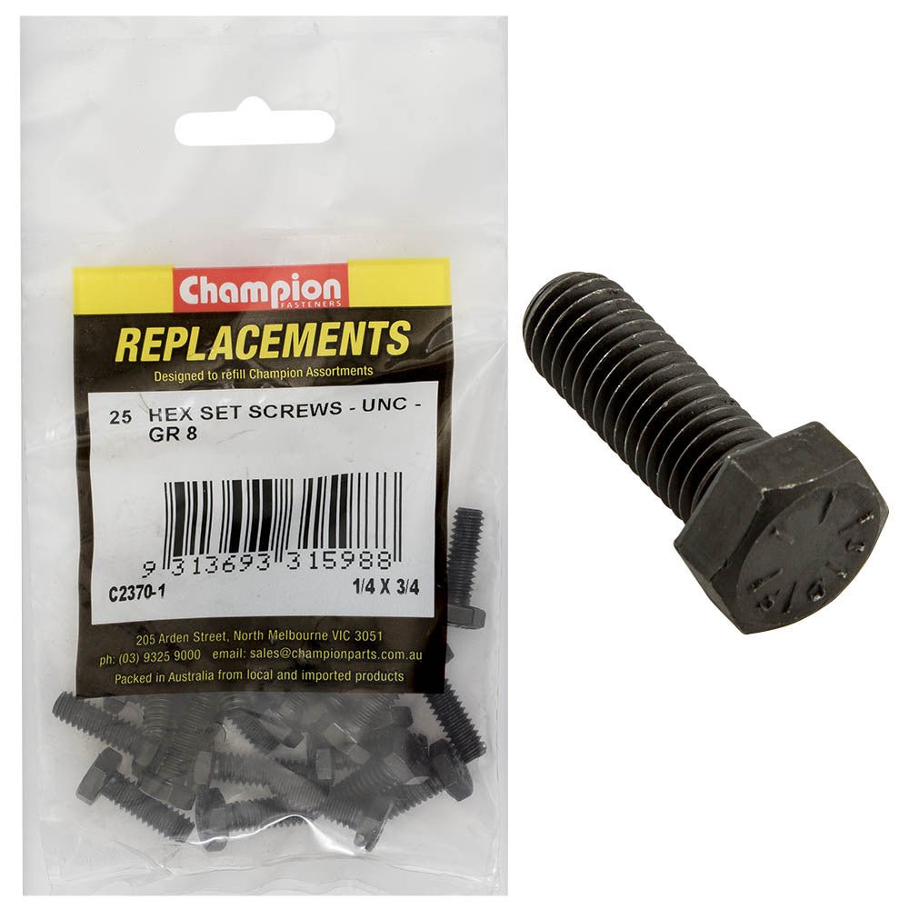 UNC Hex Set Screw Assortment Refill - AIMS Industrial Supplies