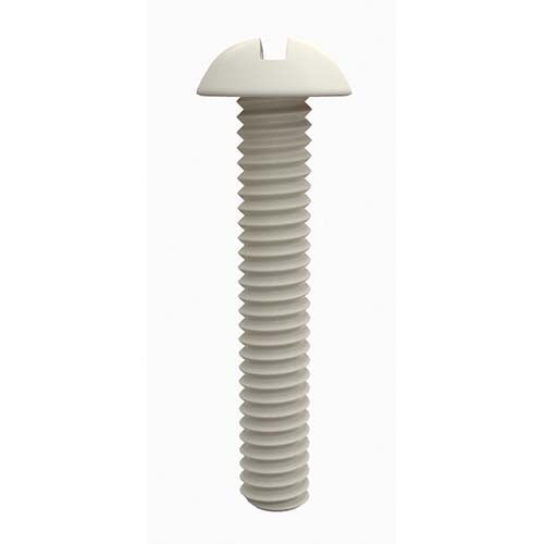 UNC Round Head Slotted Machine Screw Nylon - AIMS Industrial Supplies