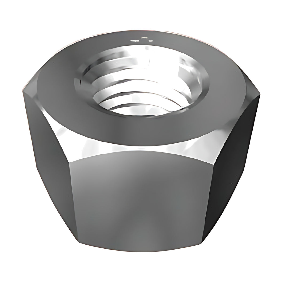 Hobson 1/2" to 1-1/2" UNF heavy hex nut, grade 2H, plain, large hex nut with fine internal thread, top view