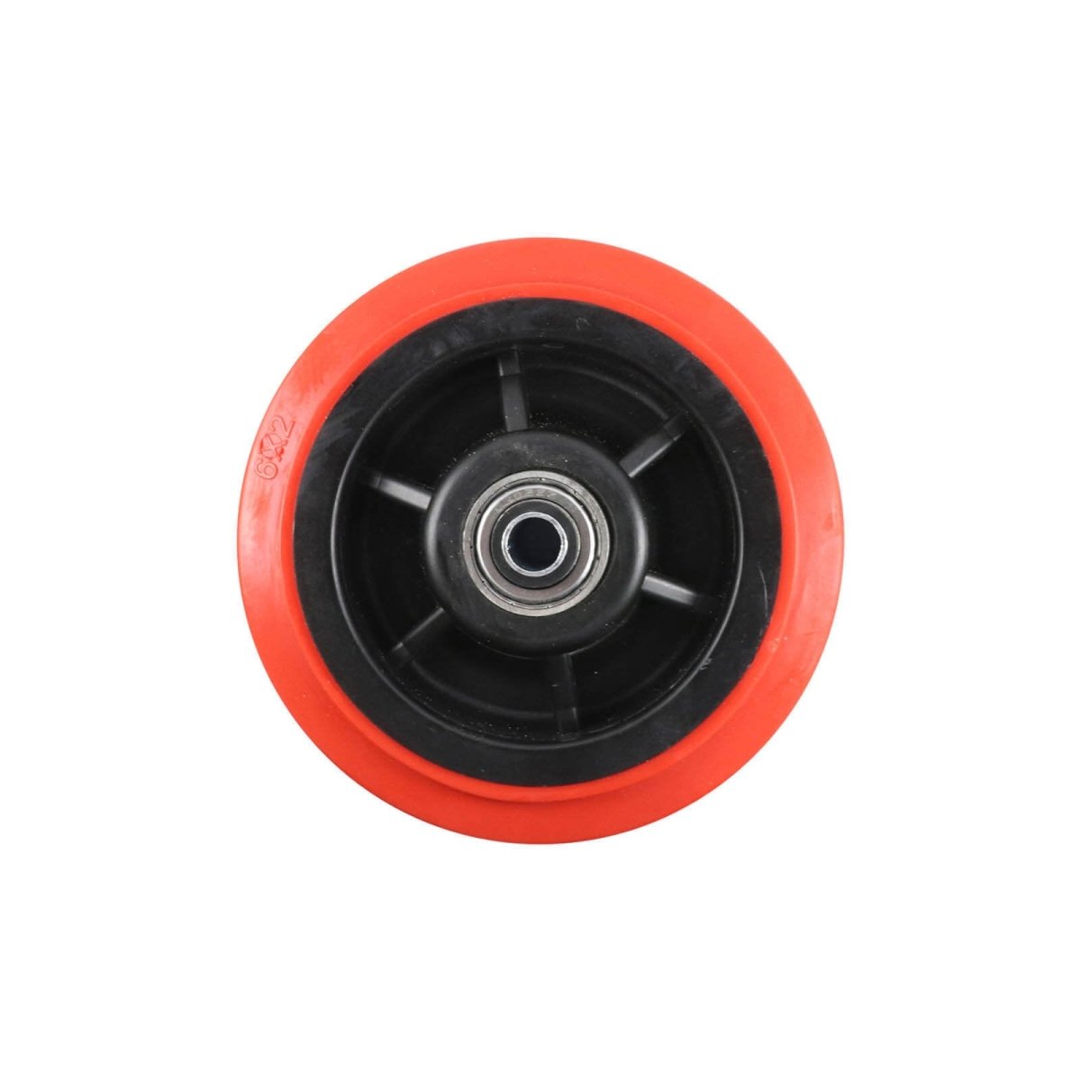 Urethane Wheel - Precision Bearing, Black Nylon Centre, Red - AIMS Industrial Supplies