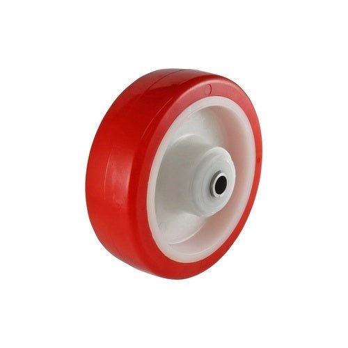 Urethane Wheel - Stainless Steel Roller Bearing, Red - AIMS Industrial Supplies