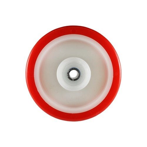 Urethane Wheel - Stainless Steel Roller Bearing, Red - AIMS Industrial Supplies