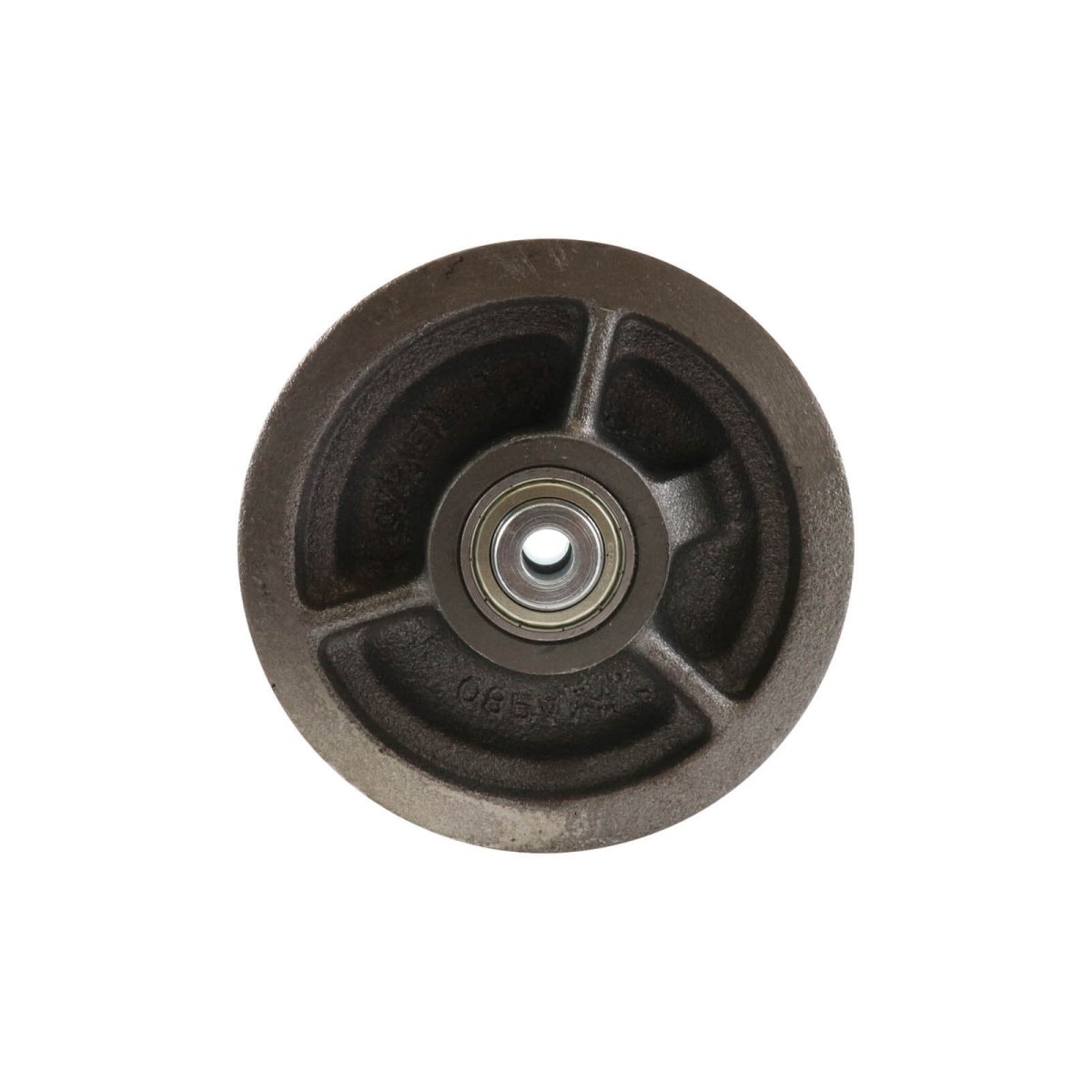 V Groove Cast Iron Wheel - Precision Bearing, Grey - AIMS Industrial Supplies