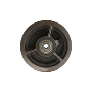 V Groove Cast Iron Wheel - Precision Bearing, Grey - AIMS Industrial Supplies