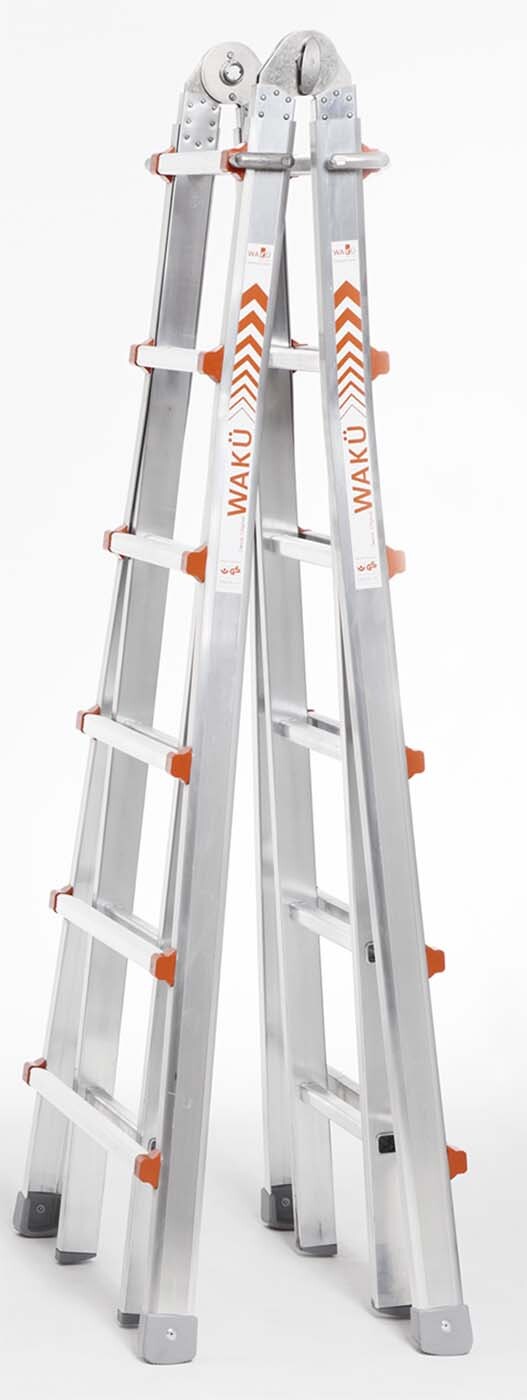 WAKU Telescopic Ladder TL22 Aluminium 1.85 - 6.40m