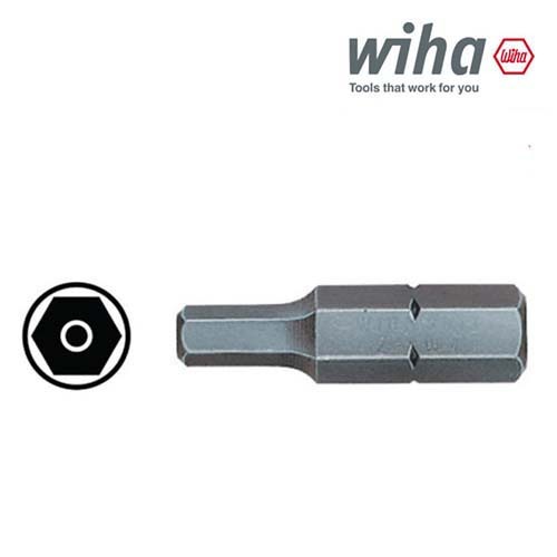 Wiha 9/64" x 25mm Hex Drive Security Insert Bit 1/4" Hex
