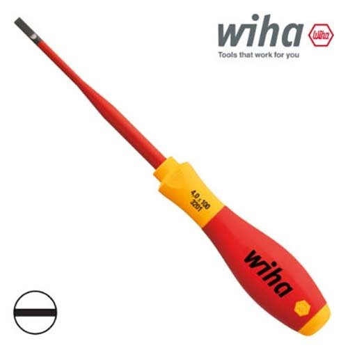 Wiha Insulated Screwdriver 1000V AC 3.5mm Slotted Soft Finish - AIMS Industrial Supplies