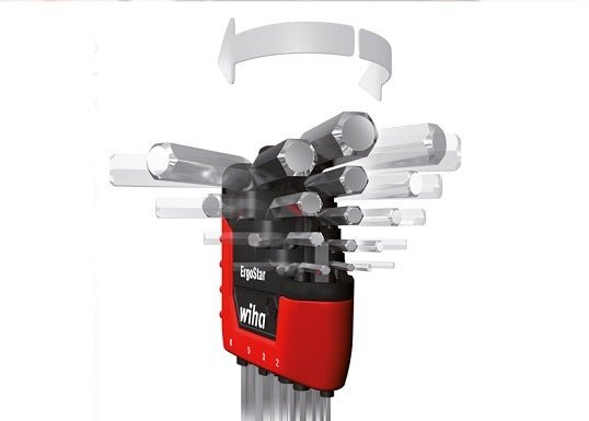 Wiha L - Key Hexagonal Ball End MagicRing®, 9 Pieces - AIMS Industrial Supplies