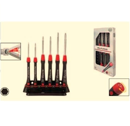 Wiha Metric Ball-Hex Picofinish Screwdriver Set, 6 Pieces - 00536 - AIMS Industrial Supplies