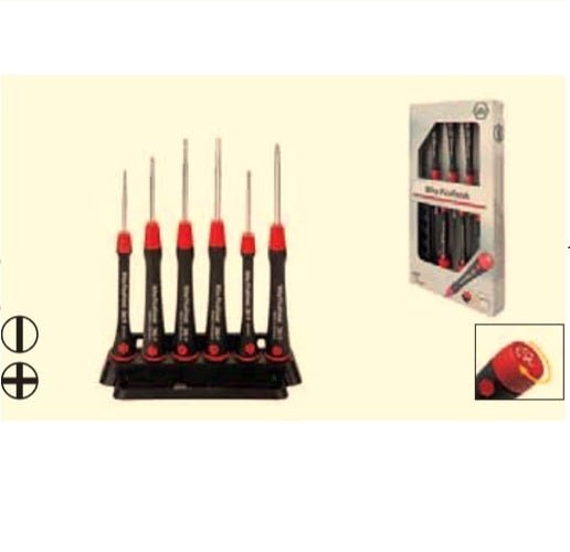 Wiha Precision Slotted & Phillips Screwdriver Set - 00503(260PK6) - AIMS Industrial Supplies