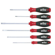 Wiha Slotted & Phillips Screwdriver Set, 6 Pieces - 07152(302HK6SO) - AIMS Industrial Supplies