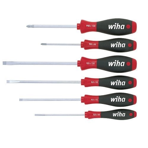 Wiha Slotted & Phillips Screwdriver Set, 6 Pieces - 07152(302HK6SO) - AIMS Industrial Supplies