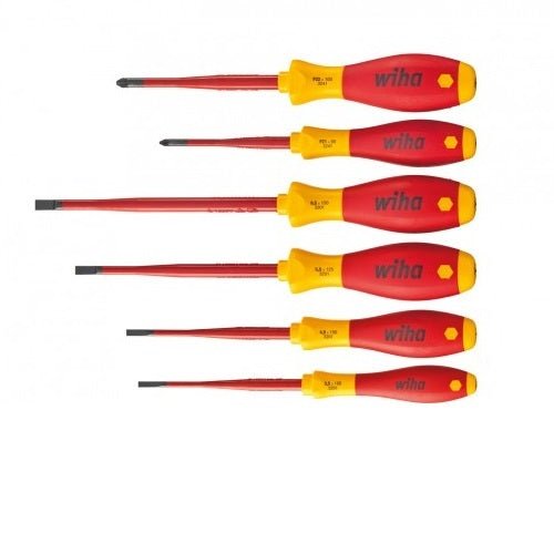 Wiha SoftFinish Insulated Screwdriver 1000V AC, 6 Pieces - 36455 - AIMS Industrial Supplies