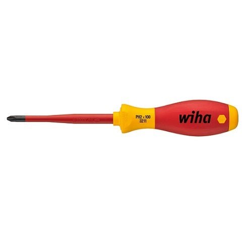 Wiha SoftFinish Screwdriver Insulated 1000V AC PH2 - 35394(3211) - AIMS Industrial Supplies