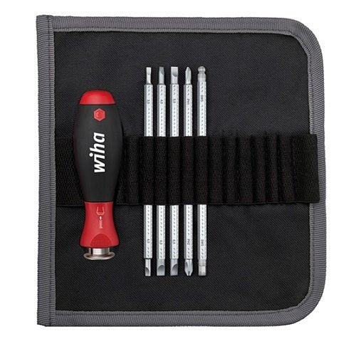 Wiha System 6 Reversible Screwdriver Handle & 5 Blades Set - 27715 - AIMS Industrial Supplies