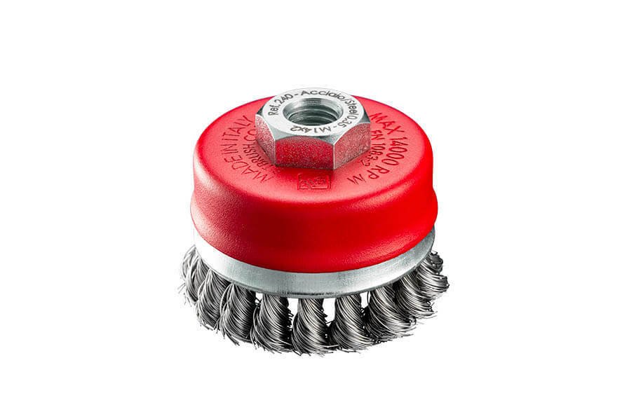 Wire Brush - SIT Brush Cup Twist Knot Steel 70mm x 0.5mm x M14 - AIMS Industrial Supplies