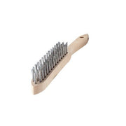 Wooden Hand Welders Brush -Rocket, 3 Row - AIMS Industrial Supplies