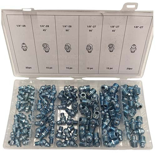 Workshop Buddy Grease Nipple Metric Grab Kit (M6 x 1 - M10 x 1.5), 110 Pieces1