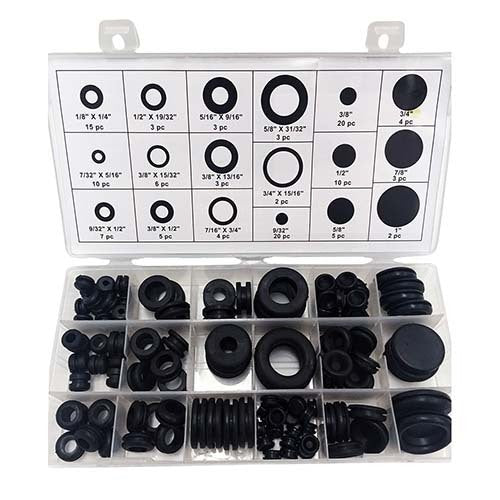 Workshop Buddy Grommet Grab Kit (1/8 x 1/4 - 1"), 125 Pieces - AIMS Industrial Supplies