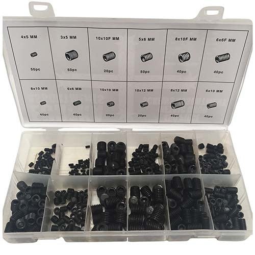 Workshop Buddy Grub Screw Metric Grab Kit (4 x 5mm - 10 x 12mm), 450 Pieces - AIMS Industrial Supplies