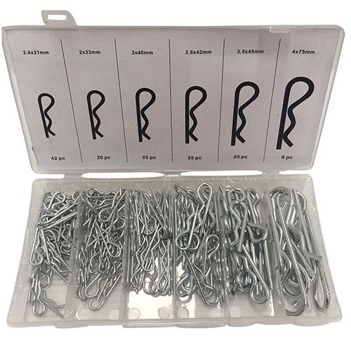 Workshop Buddy Hitch Pin Grab Kit (2.4 x 31mm - 4 x 75mm), 150 Pieces1