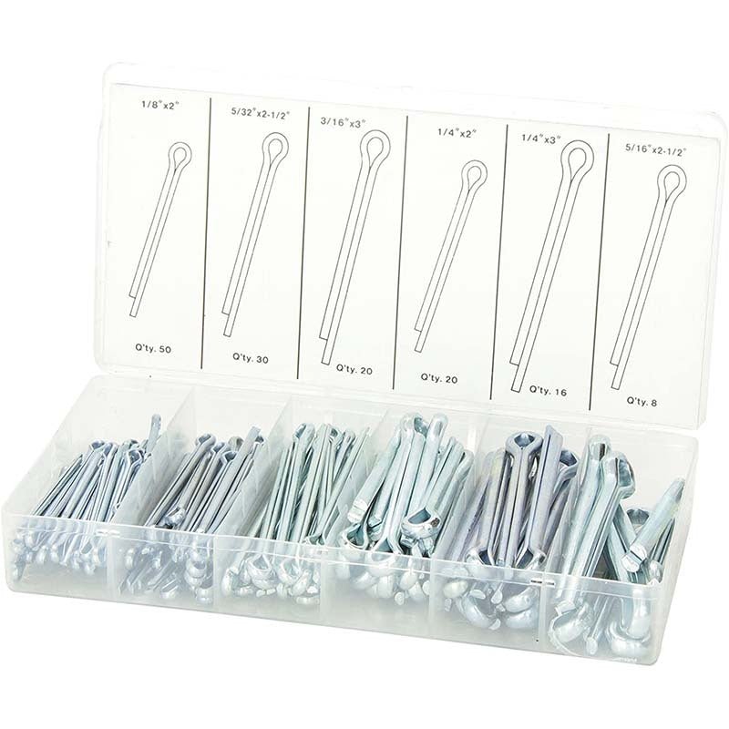 Workshop Buddy Large Cotter Pin Assortment, 144 Pieces - AIMS Industrial Supplies