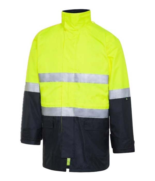 WS Workwear 4-in-1 - 2T Hoop Taped Recycled Poly Oxford Jacket Yellow/Navy XXS