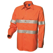 WS Workwear Koolflow Mens Hi-Vis Button-Up Shirt w/ Reflective Tape1