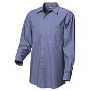 WS Workwear Mens Chambray Button-Up Shirt Denim Blue, Size 4XL1