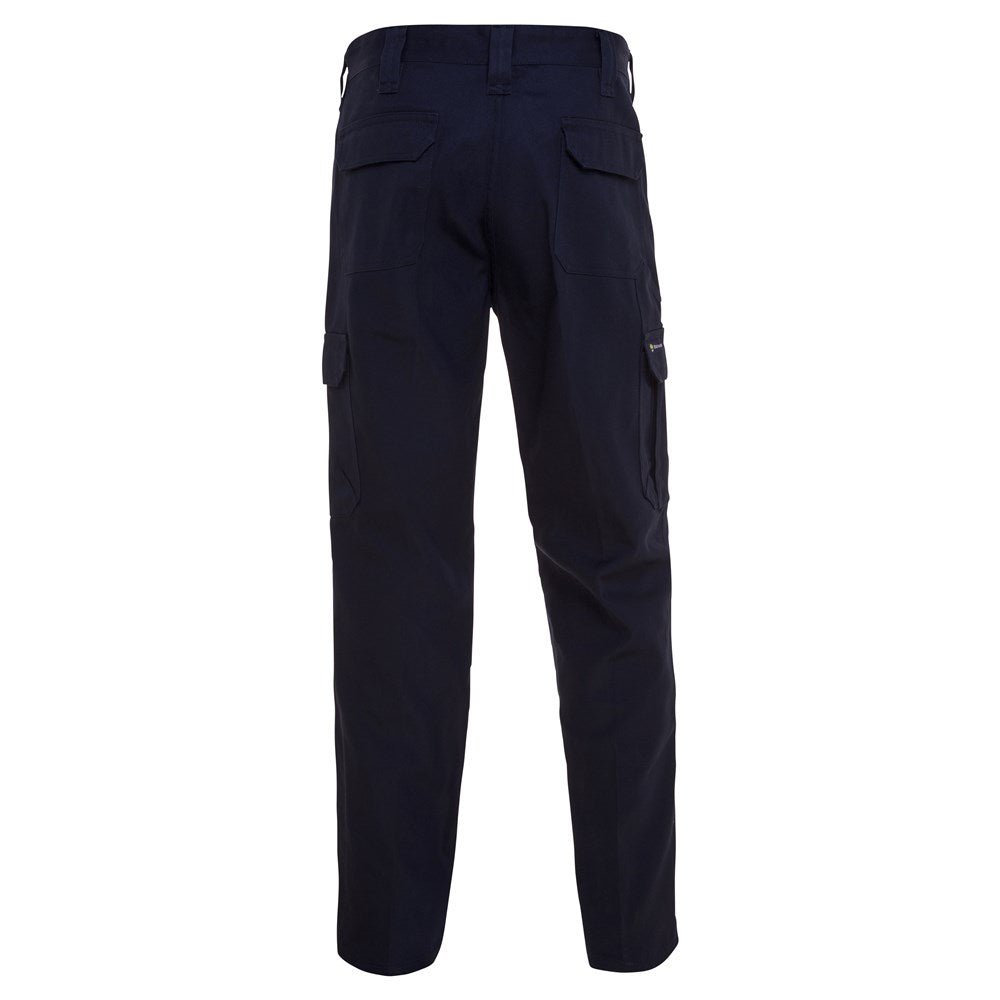 WS Workwear Mens Classic Cargo Pocket Drill Trouser. Navy, 79 Long - AIMS Industrial Supplies