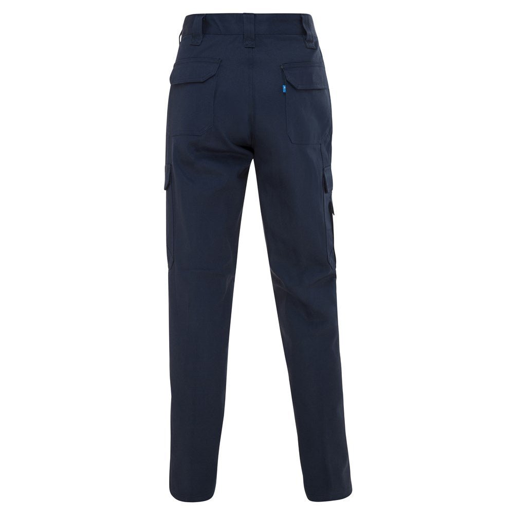 WS Workwear Mens Classic Cargo Pocket Drill Trouser. Navy, 79 Long - AIMS Industrial Supplies