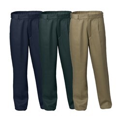 WS Workwear Mens Classic Pleat Front Drill Trouser, Navy, 74 Long1