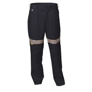 WS Workwear Mens Hi-Vis Drill Trousers w/ Reflective Tape Navy1