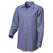 WS Workwear Mens Long Sleeve Chambray Shirt, Denim Blue, XS1