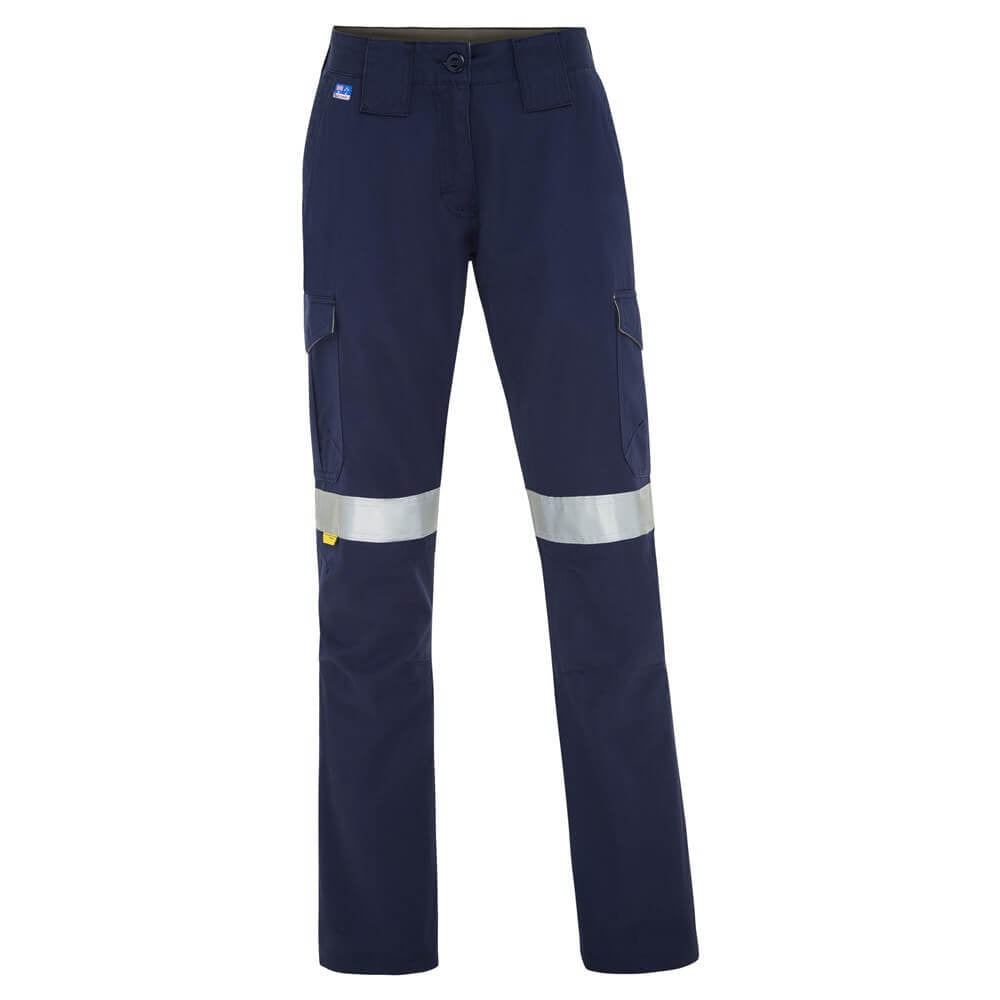 WS Workwear Womens Durable Taped Canvas Cargo Trouser,Navy, Size 61