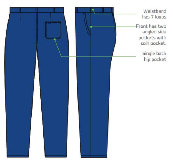 WS Workwear Womens Heavy Weight Cotton Drill Trouser, Navy, Size 62