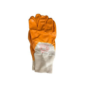 Yellow Light Weight Nitrile Open Back Knit Wrist Glove Size 8 - AIMS Industrial Supplies